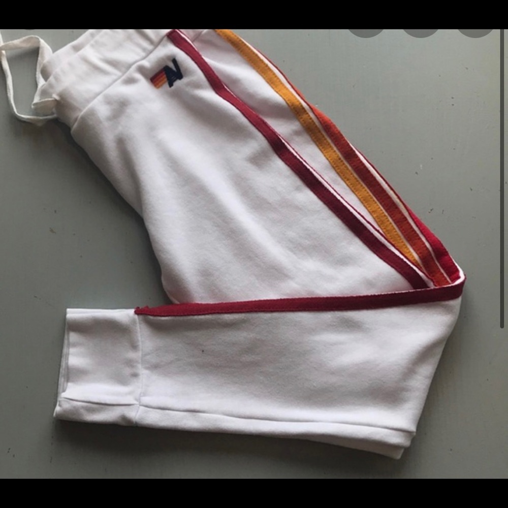 Cozy White aviator nation sweatpants